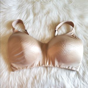 NWOT Cacique Wire free Everyday Bra nude beige 38F 40DD